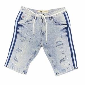 NEW SPARK men's splatter tape shorts in ice blue